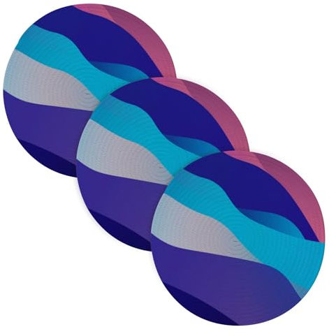 Topfuntersetzer für heiße Gerichte, 38,1 cm, Baumwollfaden, geflochtenes Topf-Set, Halter für Herd, Heißwasser-Pad, einfaches buntes Design, Wellen