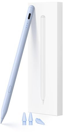 Pencil for iPad (2018-2025), USB-C Fast Charging Stylus Pen, Pixel-Perfect Tilt Sensitivity for Apple iPad 11/10/9/8/7/6/A16, ipad Mini 7/6/5, Air M3/M2 11/13/5/4/3, i-Pad Pro M4 13/12.9″/11″ Blue