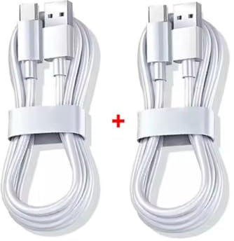 2 pezzi Cavo auto casa da USB-C a USB-A 2.0 a ricarica rapida, velocità 480 Mbps, certificazione USB-IF, per Apple iPhone 15, iPad, Samsung Galaxy, tablet, laptop, 1m, bianco