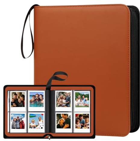 256-seitiges großes Square Fotoalbum für Polaroid i-Type-, 600- und SX-70-Sofortbilder (6368) (Braun)