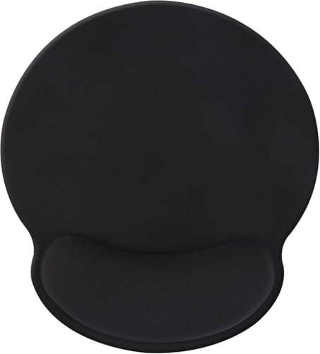 Tapis de Souris - Tapis Souris Ergonomique avec Repose Poignet en Mousse à Mémoire, Tapis de Souris Gamer avec Base Caoutchouc Antidérapante pour Jeux, PC, Portable, Bureau, Mouse Pad Confort, Noir