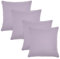 OHS Covers 4 Pack Woven Texture Cushion Covers with Invisible Zipper, Soft Linen Texture Design Pillow Covers For Sofa Bed Livingroom, Lavender-45x45cm