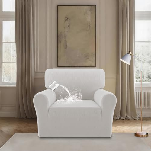 BellaHills High Stretch Wasserdicht Sofabezug, Wohnzimmer Protector für Hunde Haustiere, Decke Sofa Schutz Für Hunde, Französische Eiche, 1 Sitzer(75-90CM)