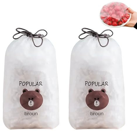 200 Pcs Food Covers Plastic Stretch, Fresh Keeping Bags, Reusable Elastic Storage Covers, Preservation Bags, Used for Fruit Preservation, Food Storage, Lunch Box, Picnic Accessories