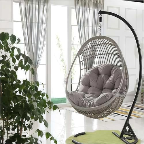 Garden Patio Rattan Swing, Swing Chair Cushion Pads, Egg Hammock Chair Cushion Egg Shaped Chair Furniture Decoration Cushion for Outdoor/Indoor Garden Patio Furniture