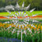 Einzigartige und Magische Metall Windmühle, Windspiel Magische Windmühle, 3D Metall-Windmühle, Wind Spinner Garten, Windspiel Garten für Terrasse, Rasen, Innenhof Landschaft Dekoration