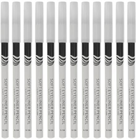 HONITANO 12 Stück Weißer Eyeliner Stifte Make Up Highlighter Kajalstift Stabil Sicher für Augenkontur Kosmetik Beauty Spa