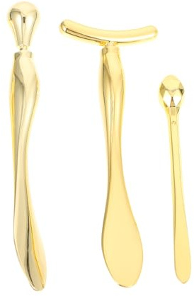 FOMIYES 3 Stück aus Goldfarbenen Zinklegierungs Augencremesticks zur Reduzierung von Augenringen und Augenringen für Privaten und Professionellen Gebrauch