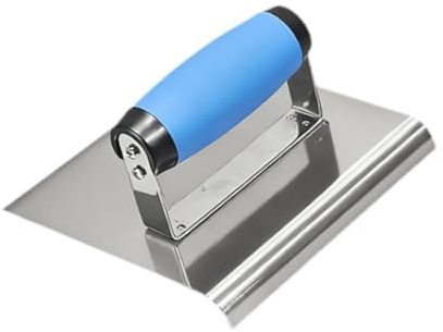 Fenteer Taloche D'Angle Inox pour Béton Outil de Mortier Finisseur Plâtre Prise Confortable Adaptée à D'Enduit Travaux Intérieur, R13.5 Mm
