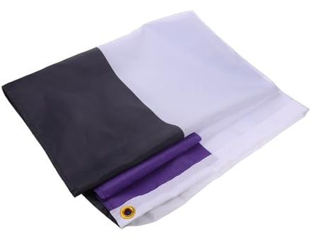 Toyvian Asexuelle Pride Flagge Banner aus Farbechtem Stoff mit Messingösen Wetterfestes Asexuality Regenbogenbanner für Innen und Außendekor bei Pride Events