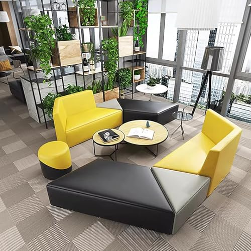 KIBONCY Kombinationssofa, Kreatives Modulares Sofa for Büros, Decksitz, Der Darauf Wartet, DASS Gäste Verhandeln Und Geschäfte Empfangen, Modern Und Einfach(A)