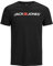 JACK & JONES Jjecorp Logo Tee Ss Crew Neck Noos, T-Shirt Homme, Noir (Black Detail: Slim Fit), Medium