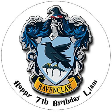 Harry Potter Ravenclaw Personalised Edible Birthday Cake Topper 8 Circle (Icing Sheet)