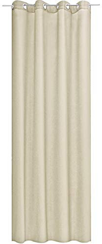 JEMIDI Vorhang Blickdicht - Gardine mit Ösen Anbringung - Ösenschal Dekoschal 100% Polyester lang für Wohnzimmer Schlafzimmer - einfache Montage