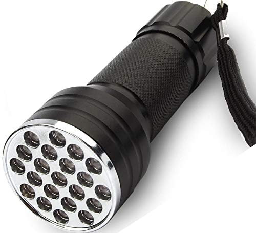 modaao Lampe de poche UV Black Light, 395nm 21 LED Lampe de poche à main UV-Ultraviolet Blacklights pour chiens, colorations animales, punaises de lit, scorpions