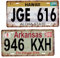 PETSOLA 2 Stü Auto Nummernschild Retro Metall Mine Blechschild Wand Plaque Für