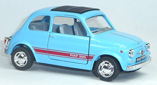 FIAT 500 Nuova Modellauto ca. 12cm = 1:24 hellblau/geschlossen