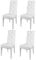 t m c s Tommychairs - 4er Set Moderne Stühle Chantal für Küche und Esszimmer, robuste Struktur aus lackiertem Buchenholz Farbe Weiss, gepolstert und mit weissem Kunstleder bezogen