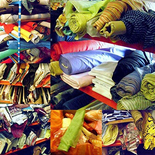 TOLKO 30m bunt gemixte Modestoff Dekostoff Reste | vielseitig einsetzbar zum Nähen Basteln und Dekorieren | EIN ganzer Karton voll Stoffreste Stoffe zum Nähen Meterware