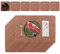 JDkilp Abwischbar Leder Untersetzer und Platzset 6er Set Tischsets abwaschbar doppelt verdickt 45 x 30 cm für Zuhause Küche Restaurant und Hotel (Rindleder Muster + Dunkler Kaffee)