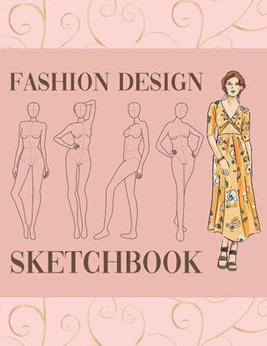 Fashion Design Sketchbook: 500 große weibliche Figuren Vorlagen für einfaches Skizzieren Ihrer Modedesigns mit professionellen dünnen Linien mit Vorderseite, Nahaufnahme, Seite & Rückseite