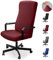Bürostuhl bezug Bürostuhlabdeckung Stuhlhussen Drehstuhl Bezug Moderne Stuhl Überzug Sessel Cover Elastische Waschbar Stuhlhussen Set für die Bürostuhl Computer Schreibtischstuhl (Weinrot, 2PCS (L))