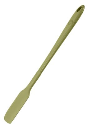 Kochblume Design-Teigschaber S | Premium-Silikon & BPA frei| Hitzebeständig | Spülmaschinenfest | 27cm | Farbe: olive