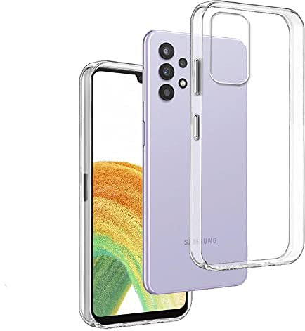 REY Coque pour Samsung Galaxy A33 5G, TPU Transparent en Silicone, Ultra Fine 0.33mm