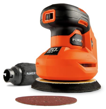 Dual Power Akku-Exzenterschleifer POWDP50400 - Schleifmaschine 20V, ᴓ125mm - 24000min-1 - ohne Akku und Ladegerät, mit 1 Acc.