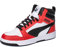 PUMA Rebound V6 Mid Jr, Scarpe da ginnastica Unisex - Bambini e ragazzi, Puma White Puma Black For All Time Red, 38 EU
