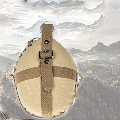 Flasque pour homme, bouteille d'eau de cantine militaire, bouteille d'eau portable en aluminium pour la randonnée, le camping, l'escalade et la plupart des activités de plein air. (1L)