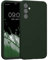 kwmobile Handyhülle kompatibel mit Samsung Galaxy A34 5G Hülle - gummierte Handy Case aus Silikon in Dunkelgrün matt