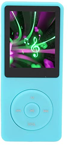 Lettore MP3 MP4 con Memoria da 8 GB, Lettore Musicale con Schermo da 1,8 Pollici Batteria da 450 MAh, Supporto MP3, WMA, OGG, WAV, APE, FLAC, AAC LC, ACELP (Blu)