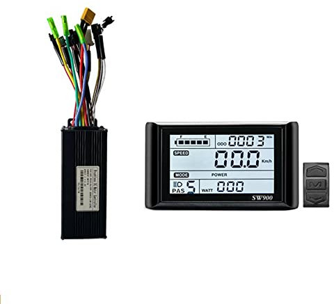 Hopbucan 36V 48V 750W 1000W Three-Mode 12 Tubes Brushless 30A Controller Throttle Brake Kit with LED SW900 Display E-Bike Parts