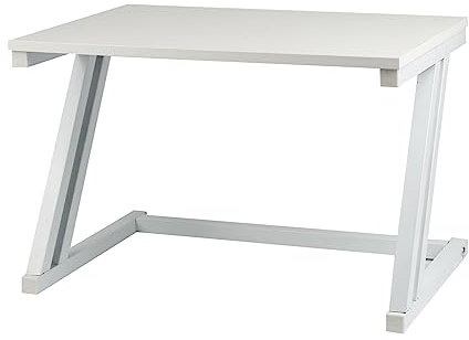 Homewell Mikrowellen Regal 2-stufiges, Mikrowellenständer Z-Form Stabil und Licht, Küchenregal Organizer für Platzsparende Möbel (Weiß, 57 x 38 x 38 cm)