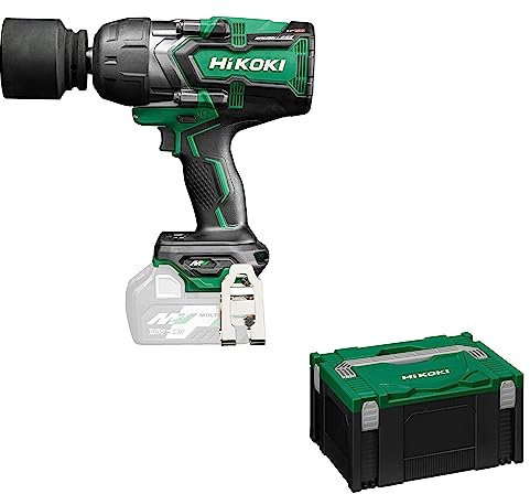 HiKOKI Akku-Schlagschrauber - 36 V, 3/4 - 1.900 Nm Drehmoment - Auto-Stop & Auto-Slow - IP56 staub- & wasserfest - LED Beleuchtung - Inkl. Transportkoffer - Ohne Akku & Ladegerät