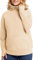Maacie Vêtements de maternité - Hauts à manches longues - Pull de grossesse - Coupe décontractée - Hauts pour femmes enceintes, Abricot avec poches avant, S