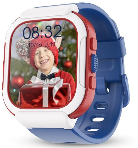 ZOSKVEE Kids Smart Watch, IP68 Waterproof Kids Fitness Tracker Watch with 1.4’' DIY Watch Face, Heart Rate/SpO2/Sleep Monitor, Pedometer, Alarm Clock and Game, Gifts for Teens Boys 5-12 Years Old
