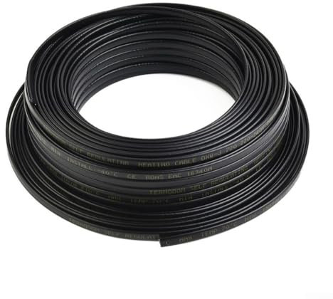 Antifreeze Heating Cable Self Regulating Heat Cable 220V 5-100M Self Regulating Pipe Heating Cable Heat Trace Cable for Pipe Freeze Protection for Winter Outdoor(100M)