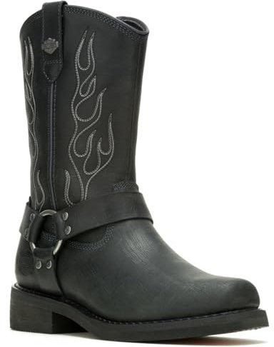 Harley-Davidson Stivali da uomo Hustin West Western, nero, 42.5 EU