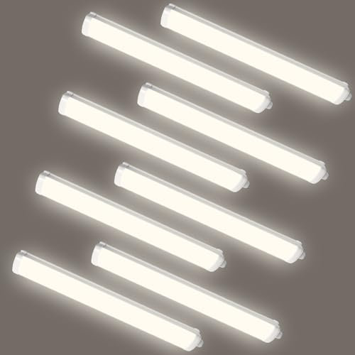 Viugreum 8 Paquets Tube Neon Led 115cm, Étanche IP65 Reglette LED 40W 4800LM Blanc Neutre 4500K Neon Led Garage, Plafonnier LED Néon Garage pour Bureau Atelier Sous-sol Entrepôt Salle de Bain Cuisine