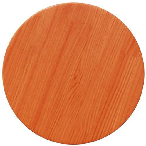 vidaXL Holzplatte, Holztischplatte Rund, Ersatztischplatte für Bartisch Beistelltisch, Bartischplatte, Wachsbraun Massivholz Kiefer