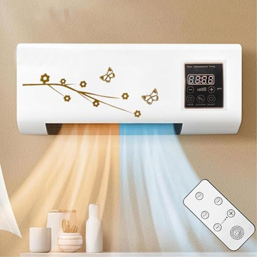 Air Conditioning Unit Wall Mounted, 2024 New Portable Smart Air Conditioner, Wall Mounted Air Conditioner&Heater, Ductless Wall Air Conditioner, Air Cooling Heating Conditioner for Bedroom Living Room