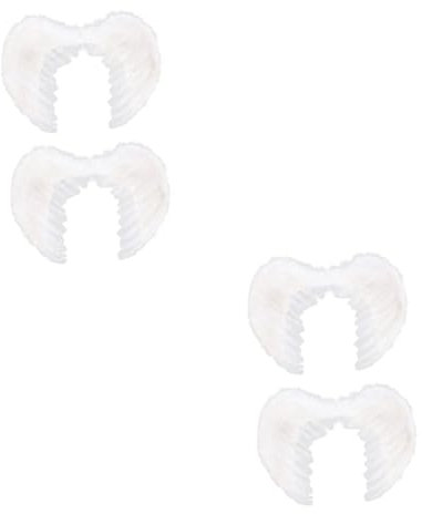 GALPADA 4piezas Alas De Ángel Para Niño Niña Disfraz De Cosplay Para Fiestas Accesorios Blancos Para Halloween y Eventos Especiales Para Niño Niña De Años