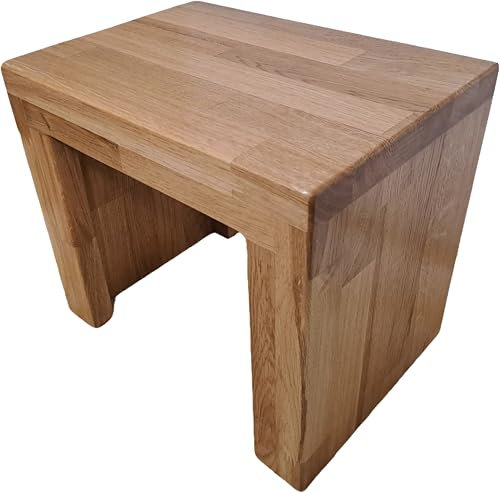 Generisch Holzhocker, Eiche Natur geölt, 35 x 25 x 30 cm