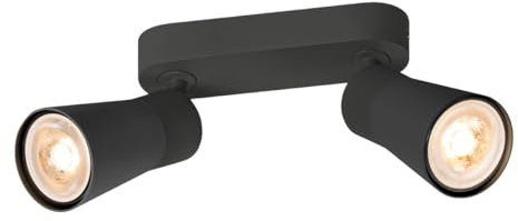 SLV PURI 2.0 Cone, Wand- und Deckenaufbauleuchte, long, 2 x max. 6 W GU10, schwarz