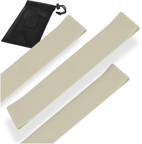 Hip Resistance Bands Set (3 Stück) – Silikon Widerstandsbänder rutschfest & elastisch – Fitnessbänder für Krafttraining, Beintraining & Gesäß – Silikonbänder mit Tasche für Yoga, Pilates & Workout