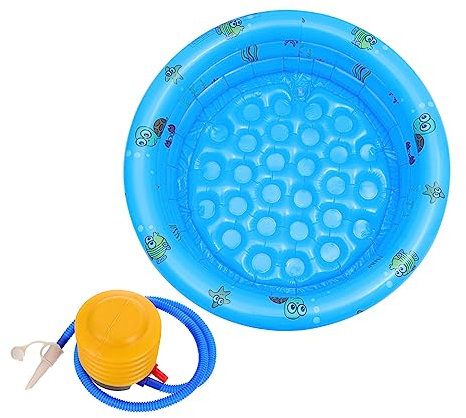 TOYANDONA Aufblasbarer Kinderpool Höhe Für Sommer Inklusive Luftpumpe Tragbar Und Leicht Zu Reinigen Spaß Für Jungen Und Mädchen Im Freien