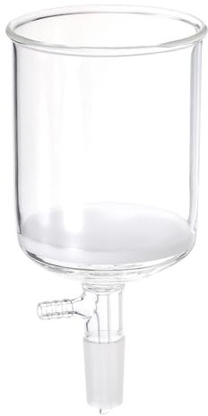 PATIKIL Buchner Funnel, 500ml Borosilicate Glass Buchner Filtering Funnel with Fine Frit(G3), 24/40 Standard Taper Inner Joint for Laboratory, Experiment, Clear, 95mm ID., 104mm Depth