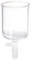 PATIKIL Buchner Funnel, 500ml Borosilicate Glass Buchner Filtering Funnel with Fine Frit(G3), 24/40 Standard Taper Inner Joint for Laboratory, Experiment, Clear, 95mm ID., 104mm Depth